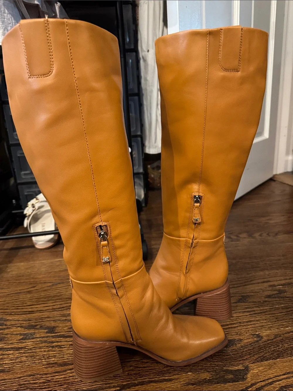 Sam Edelman Tall Cognac Leather Over-the-Knee Boots